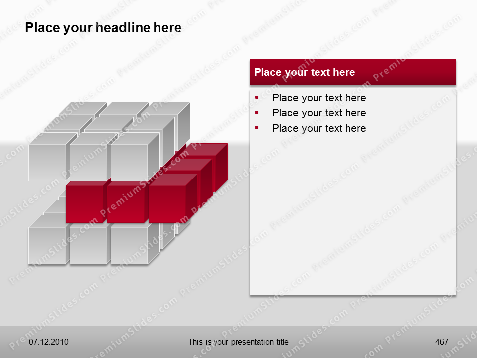 Premium PowerPoint 3D Cubes