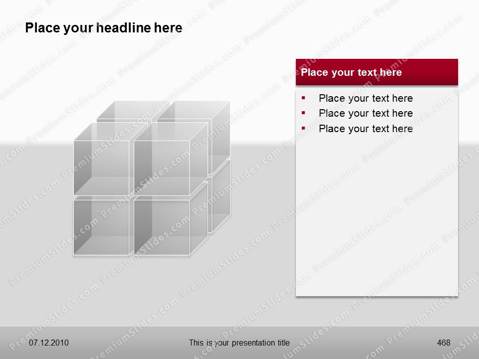 Premium PowerPoint 3D Cubes