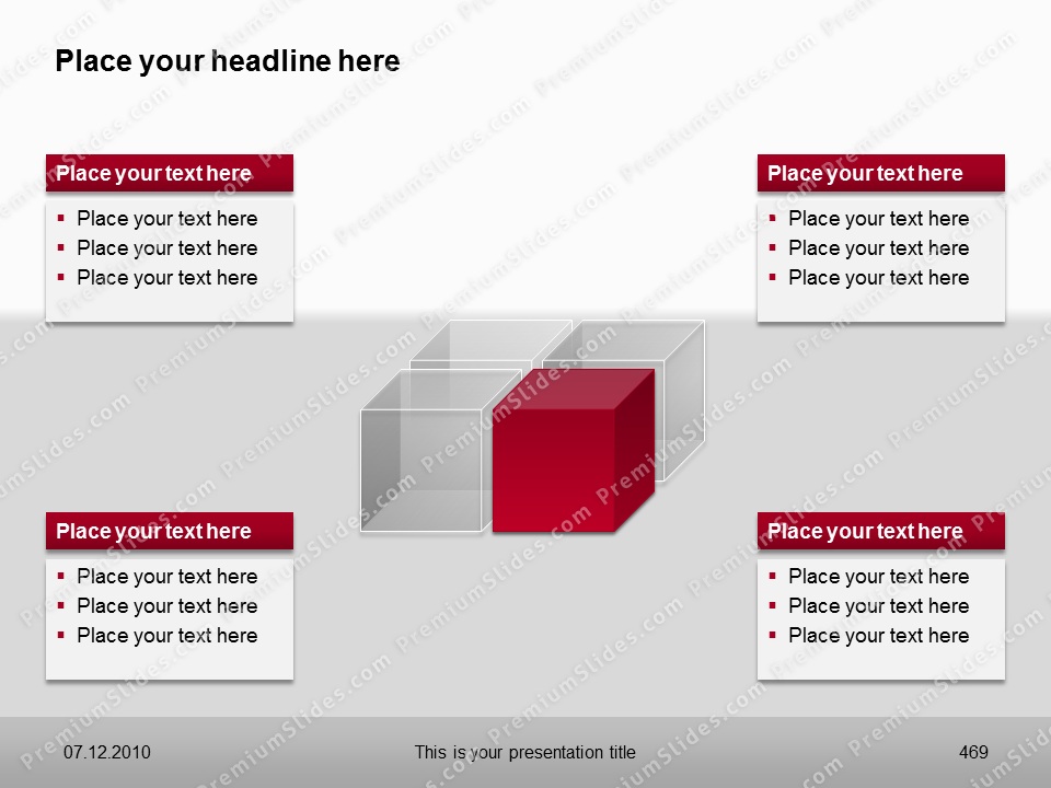 Premium PowerPoint 3D Cubes