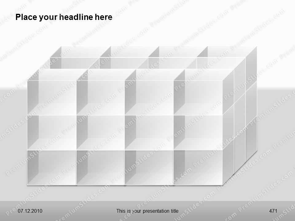 Premium PowerPoint 3D Cubes