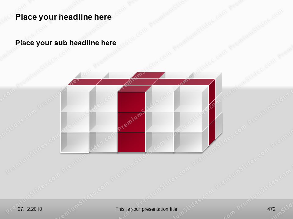 Premium PowerPoint 3D Cubes