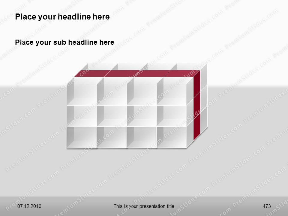 Premium PowerPoint 3D Cubes
