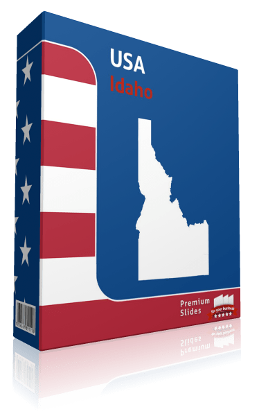 Idaho County Map Template for PowerPoint