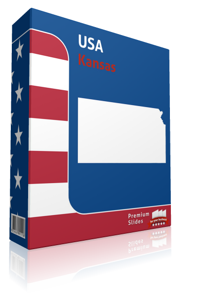Kansas County Map Template for PowerPoint