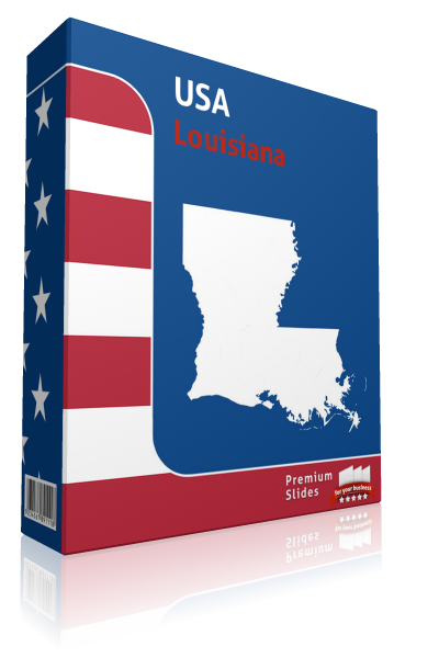 Louisiana County Map Template for PowerPoint