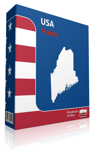 Maine County Map Template for PowerPoint