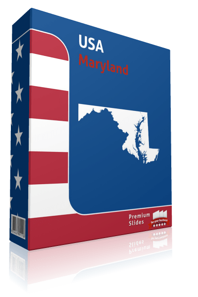Maryland County Map Template for PowerPoint