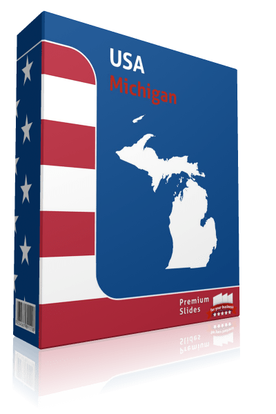 Michigan County Map Template for PowerPoint