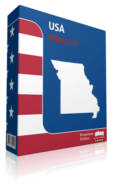Missouri County Map Template for PowerPoint