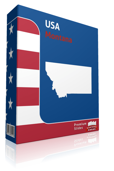 Montana County Map Template for PowerPoint