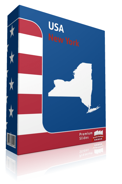 New York County Map Template for PowerPoint