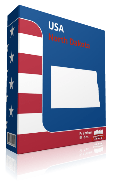 North Dakota County Map Template for PowerPoint