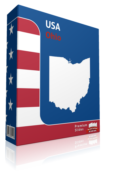Ohio County Map Template for PowerPoint