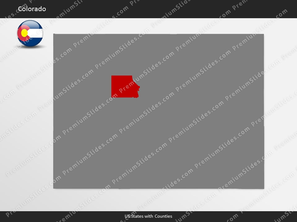 Colorado County Map Template for PowerPoint