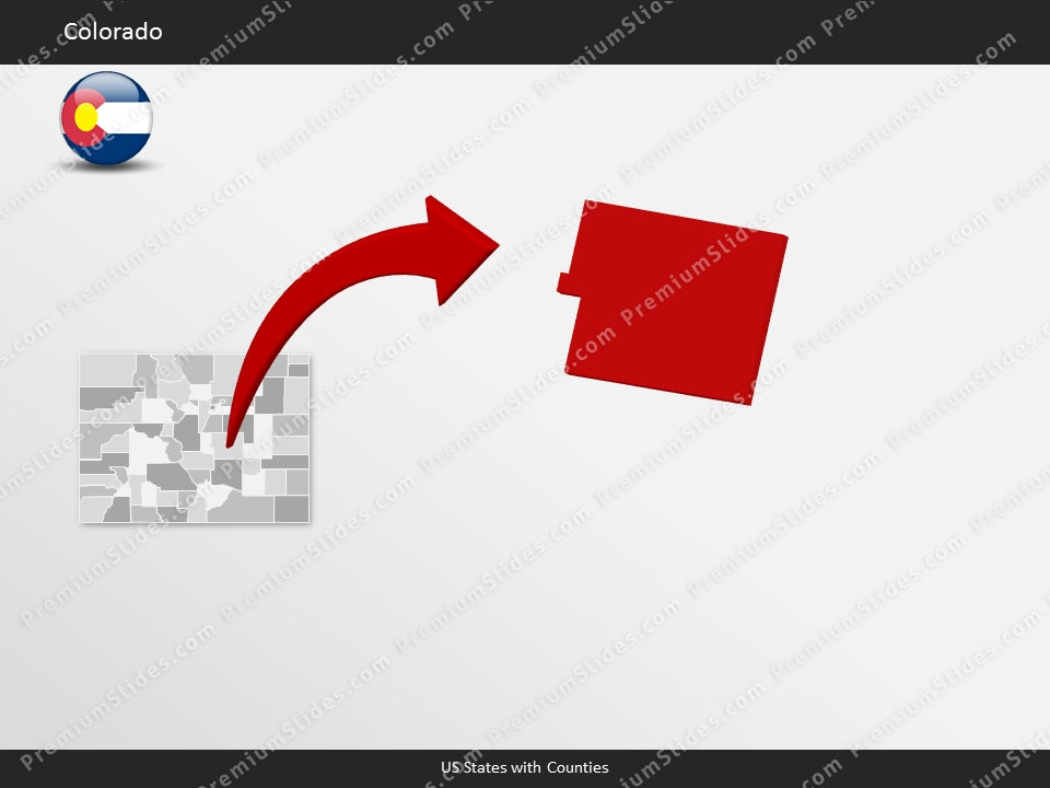 Colorado County Map Template for PowerPoint