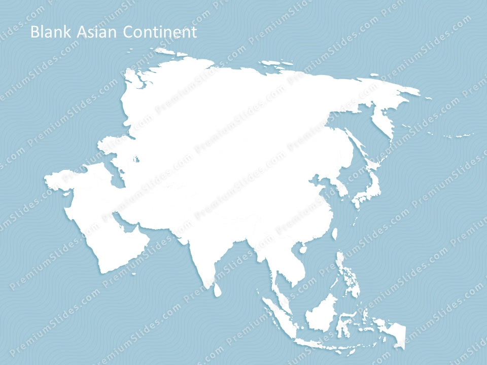 Asia Continent Map - Editable Map of Asia Continent - Template for PowerPoint