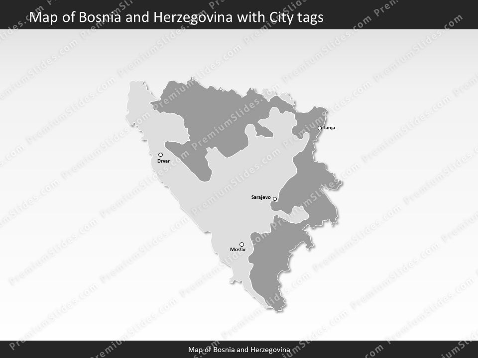 powerpoint map bosnia and herzegovina