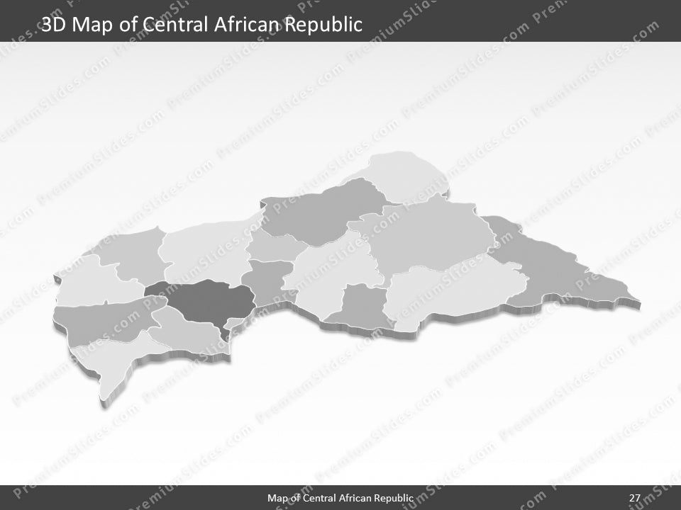 Central African Republic Map - Editable Map of Central African Republic - Template for PowerPoint