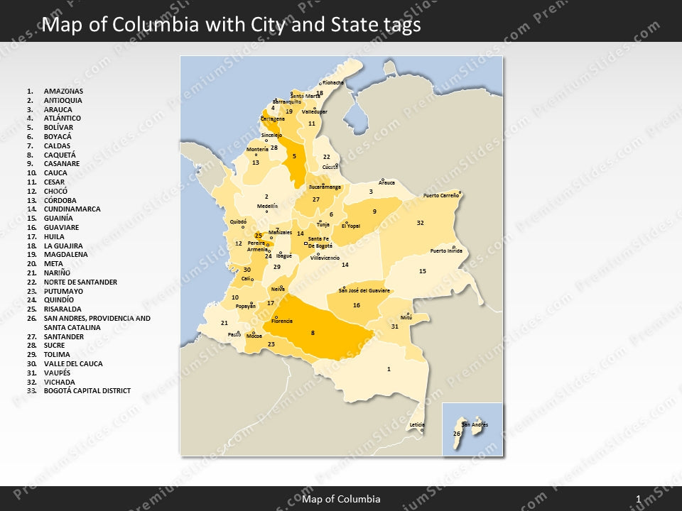 powerpoint map columbia