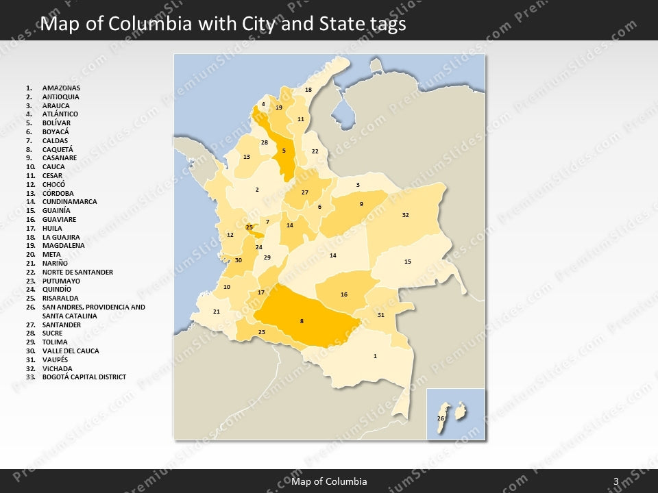 powerpoint map columbia