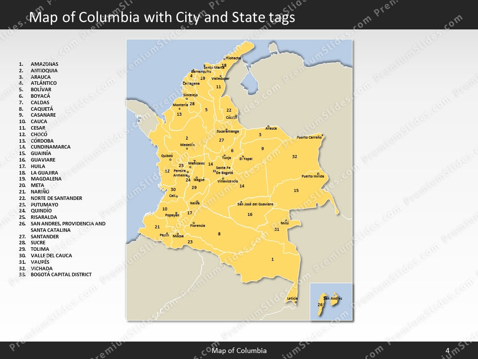 powerpoint map columbia