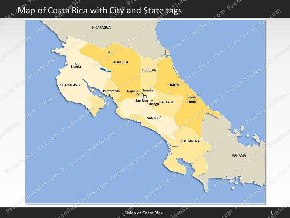 powerpoint map costa rica