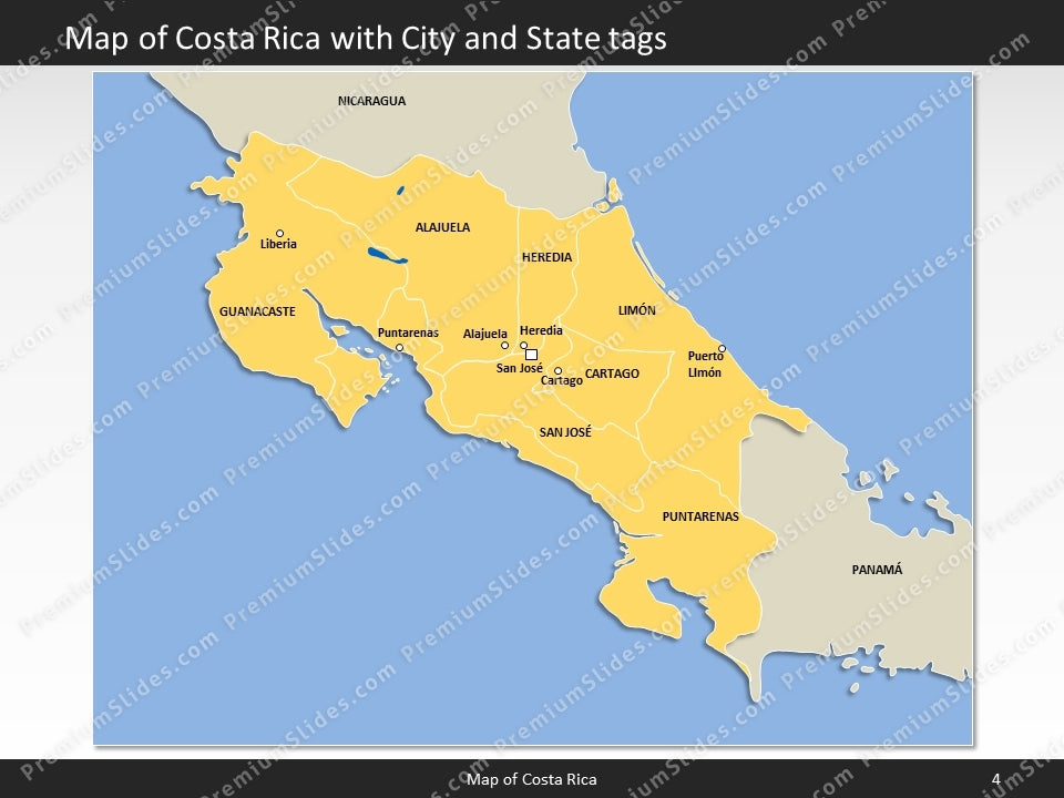 powerpoint map costa rica
