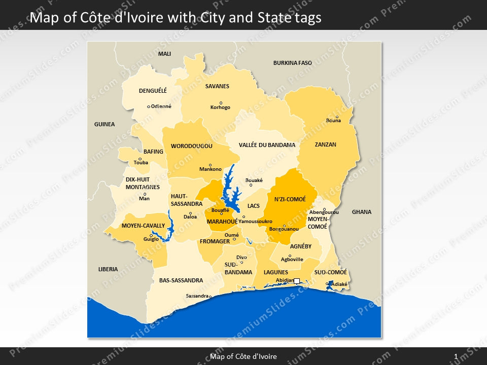 powerpoint map cote divoire
