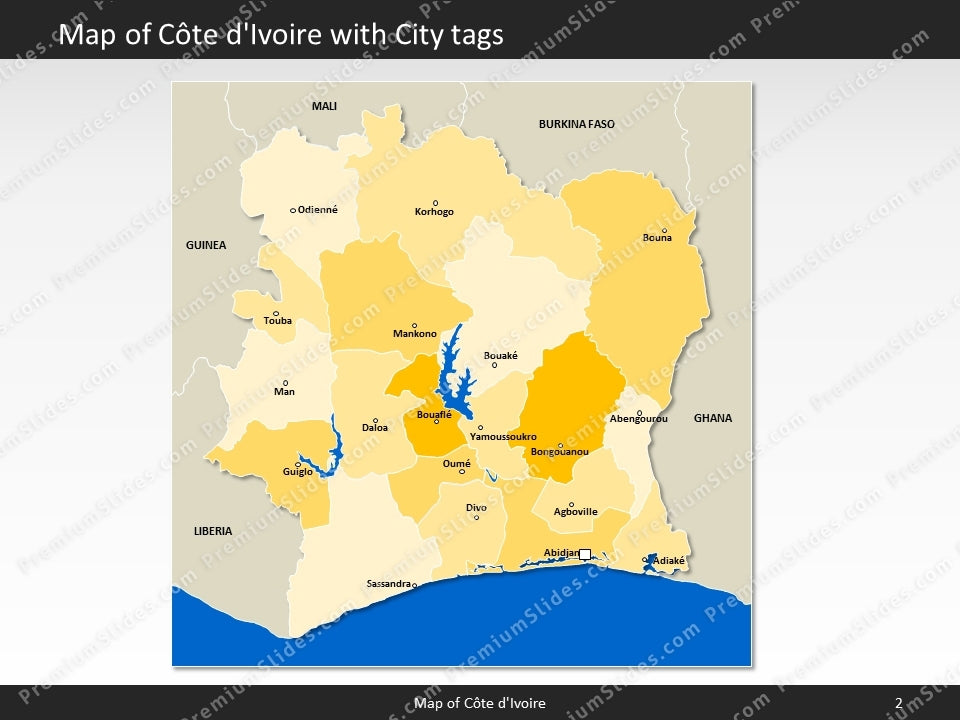 powerpoint map cote divoire