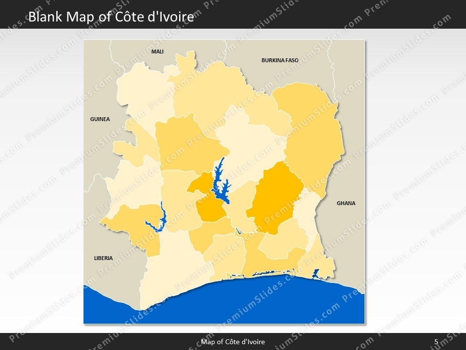 powerpoint map cote divoire