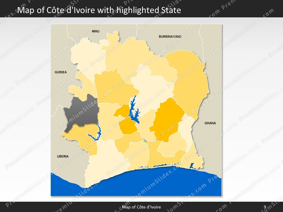 powerpoint map cote divoire