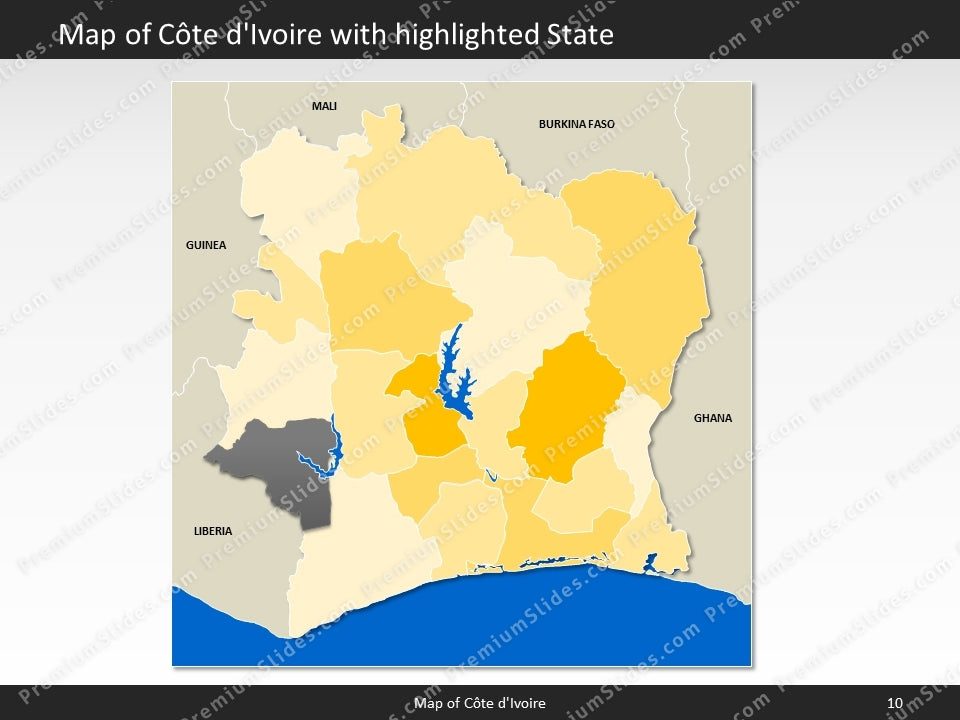 powerpoint map cote divoire