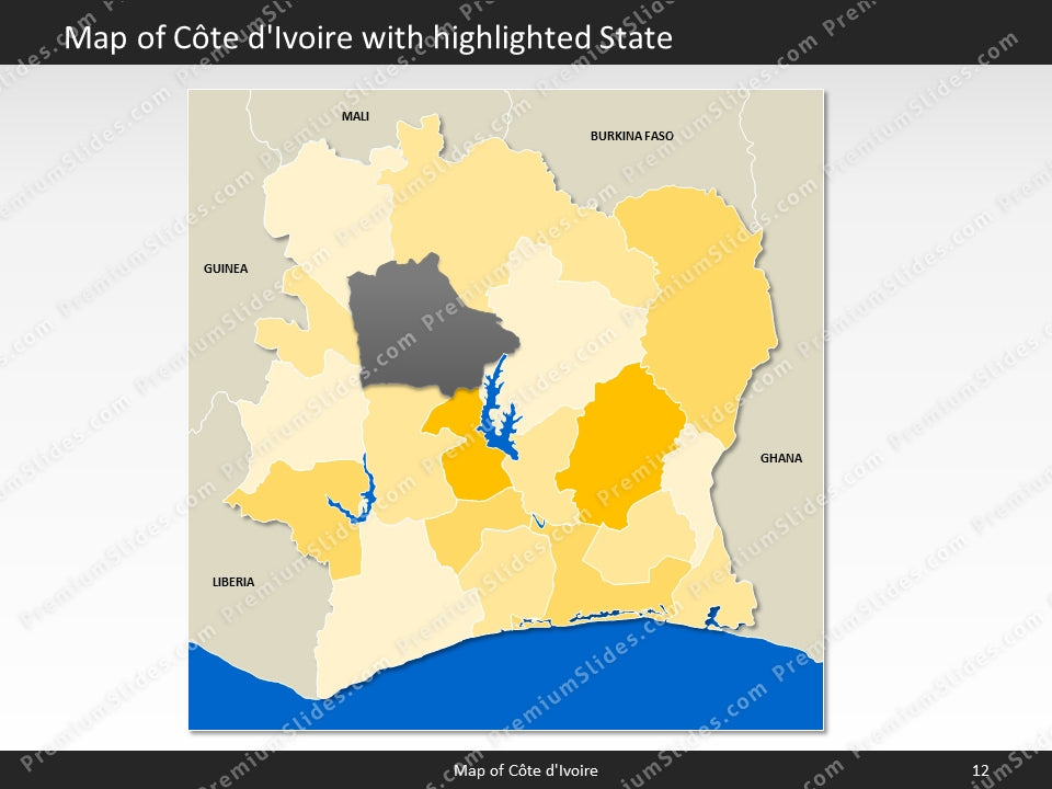 powerpoint map cote divoire