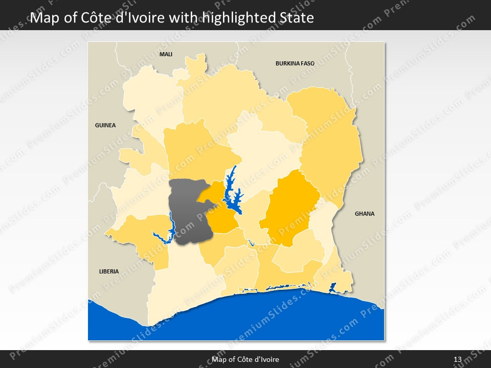 powerpoint map cote divoire