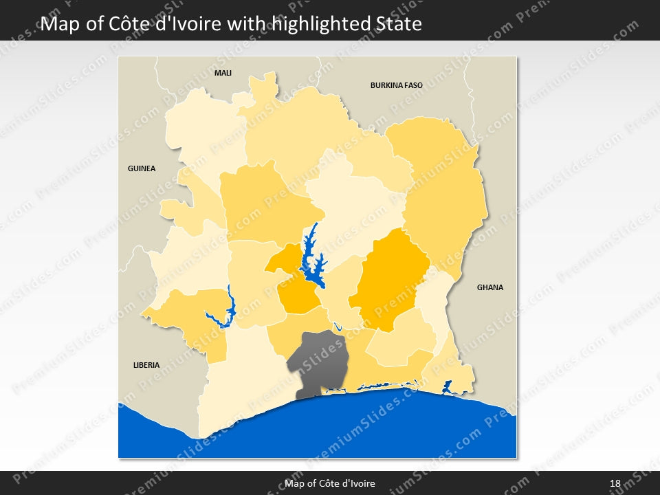powerpoint map cote divoire