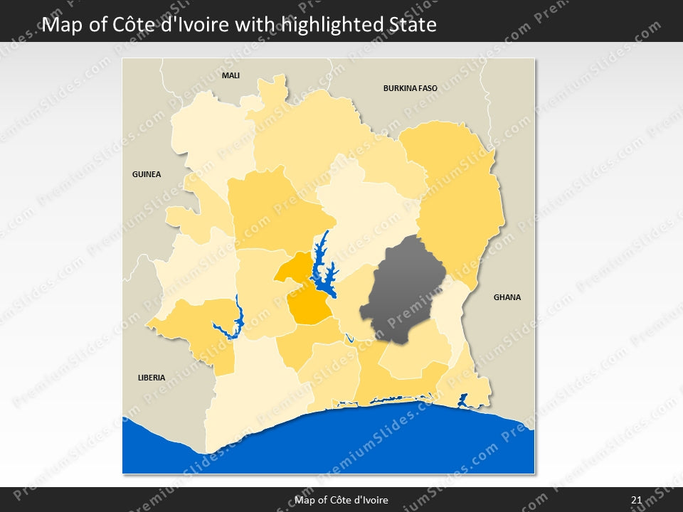 powerpoint map cote divoire