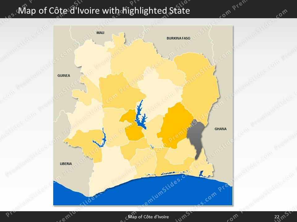 powerpoint map cote divoire