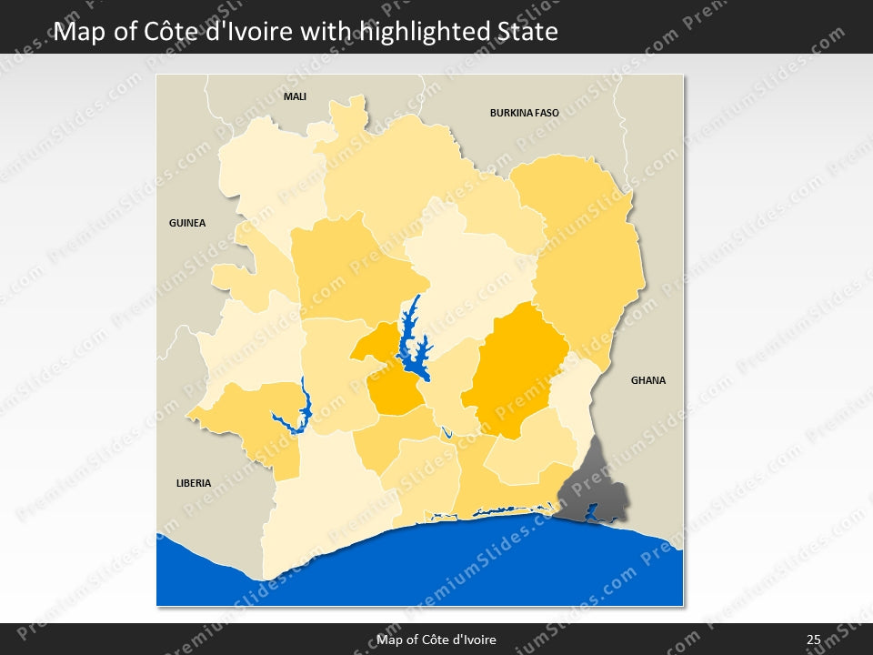 powerpoint map cote divoire