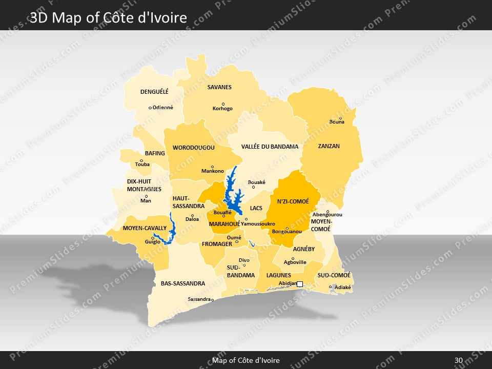 powerpoint map cote divoire
