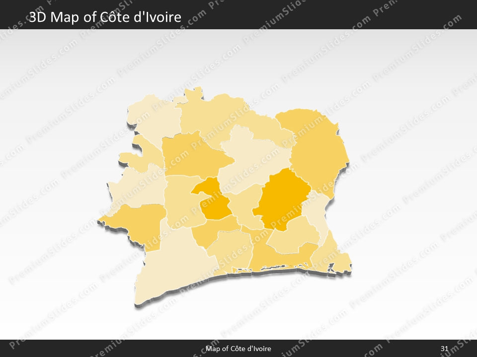 powerpoint map cote divoire