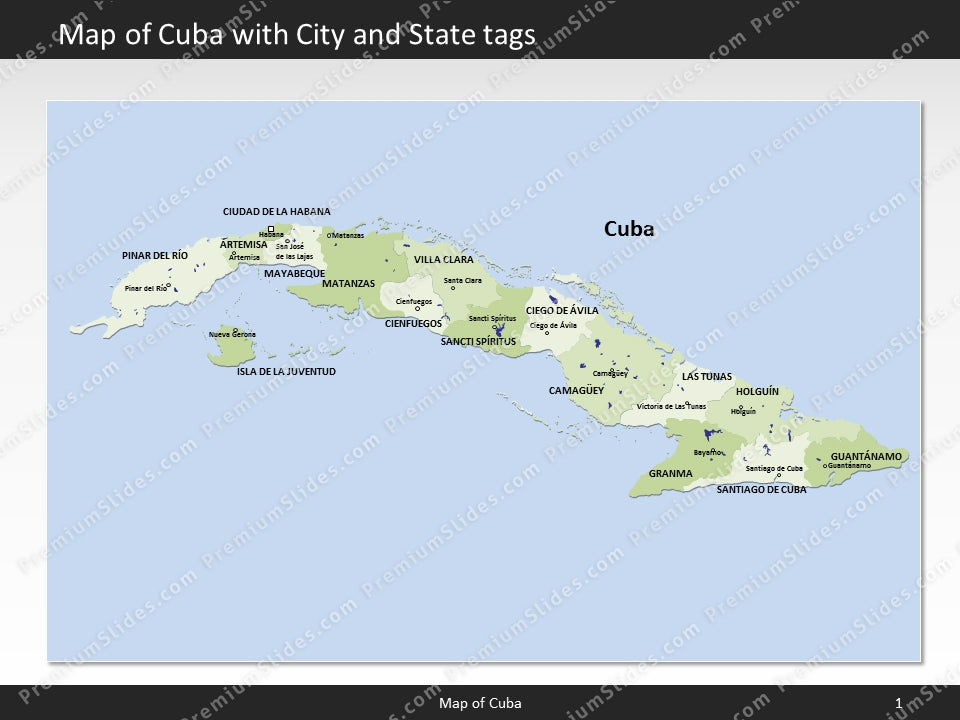 powerpoint map cuba