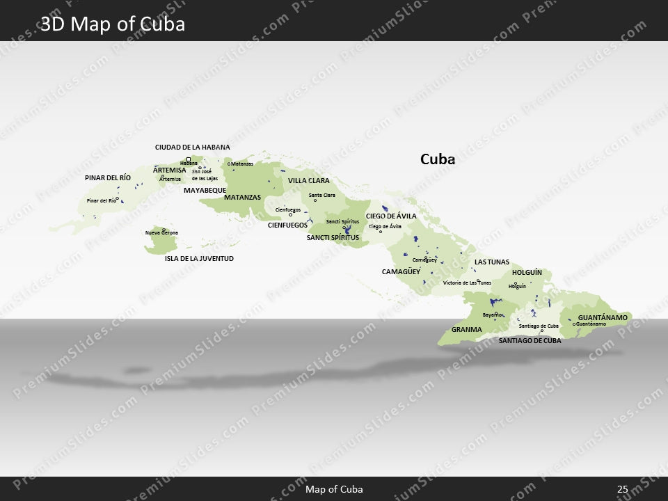 powerpoint map cuba