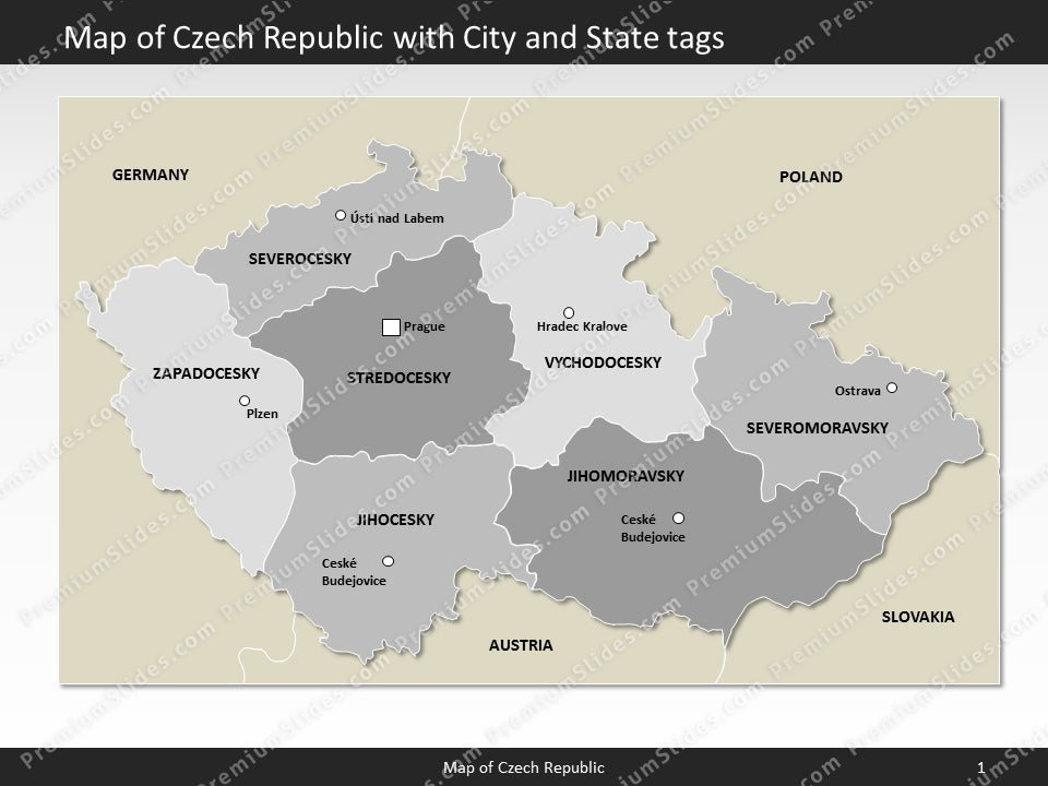 powerpoint map czech republic