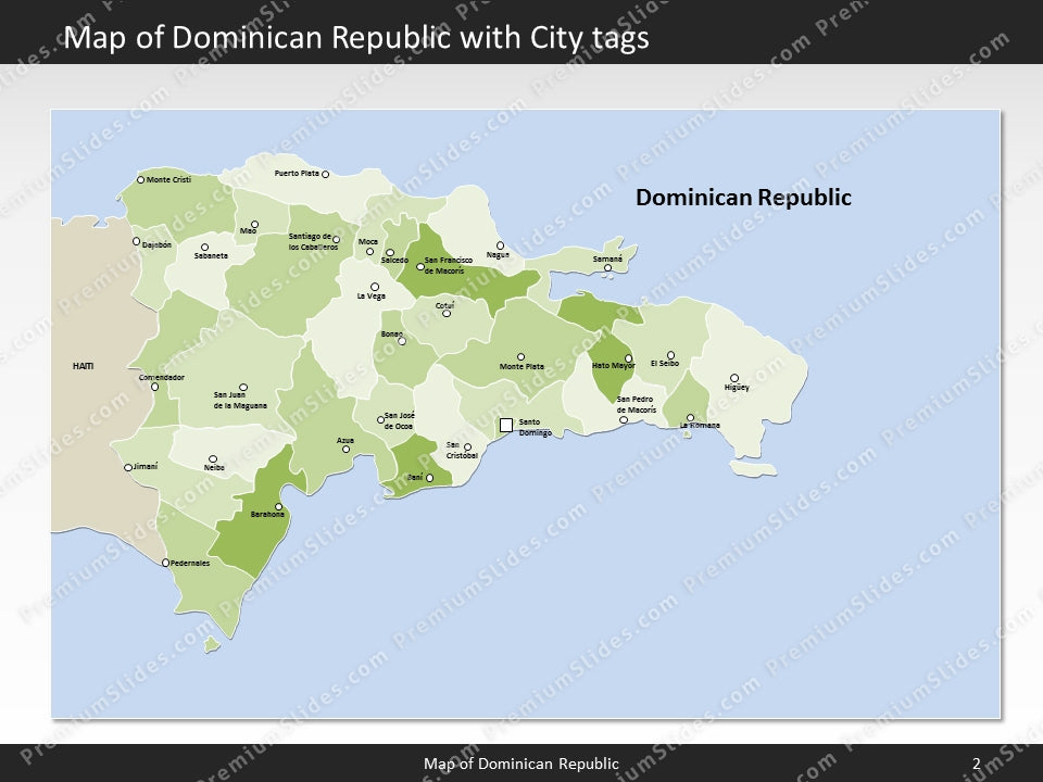 powerpoint map dominican republic