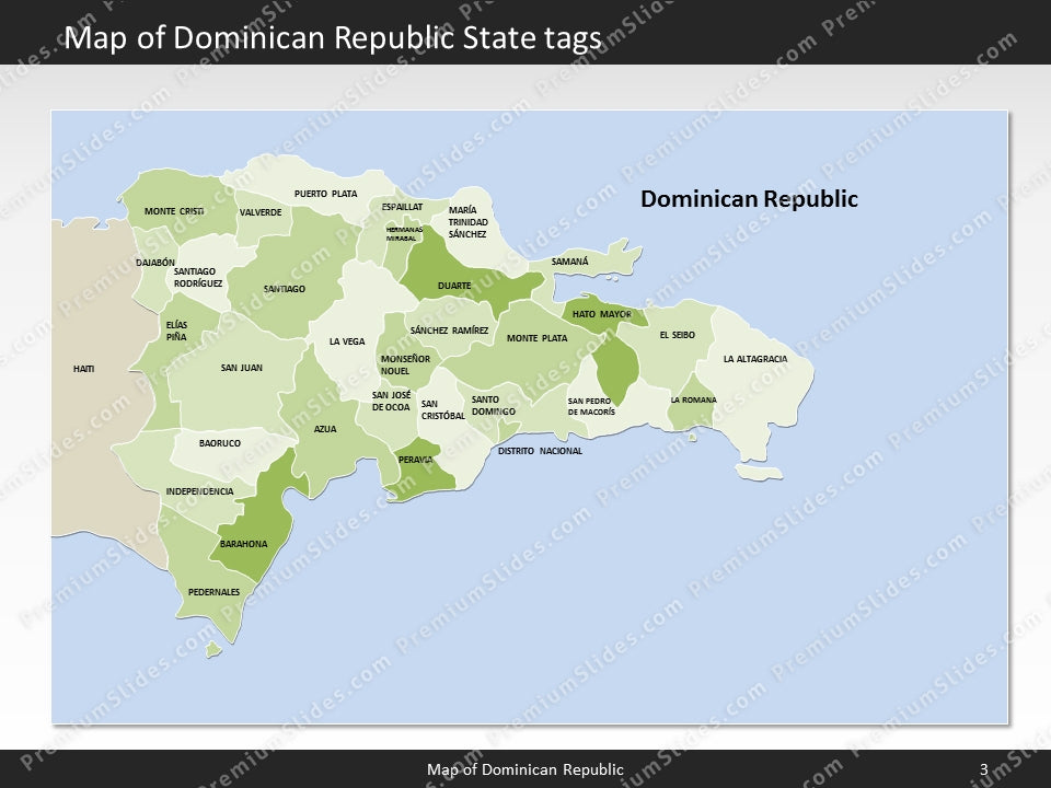 powerpoint map dominican republic