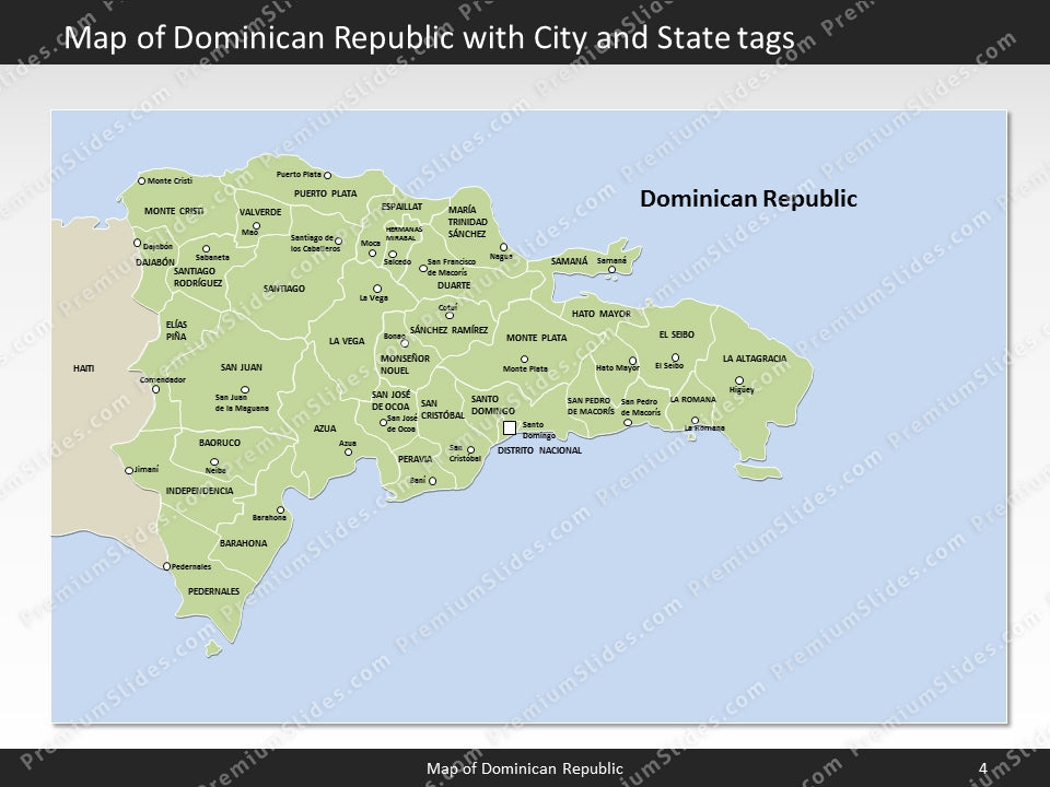 powerpoint map dominican republic