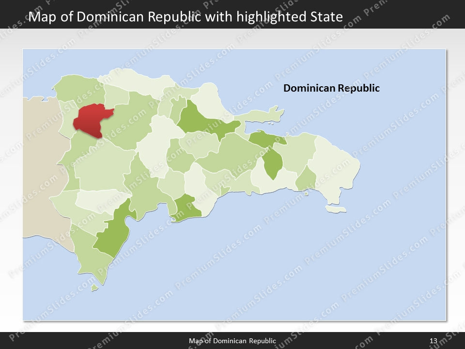 powerpoint map dominican republic