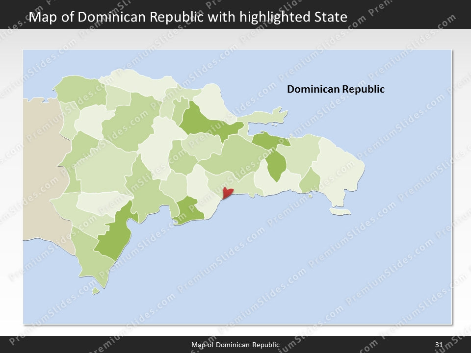 powerpoint map dominican republic