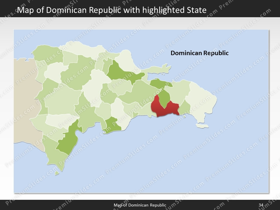 powerpoint map dominican republic