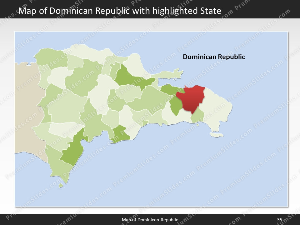 powerpoint map dominican republic